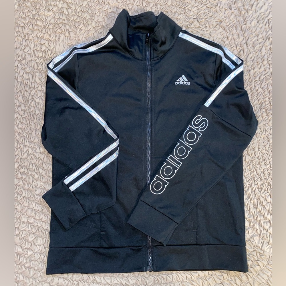 Adidas black athletic top for girls